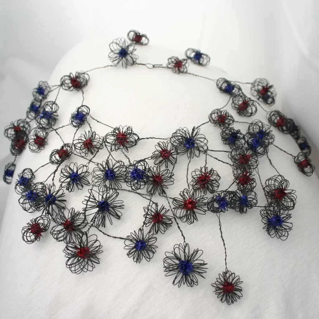 red and blue necklace -2