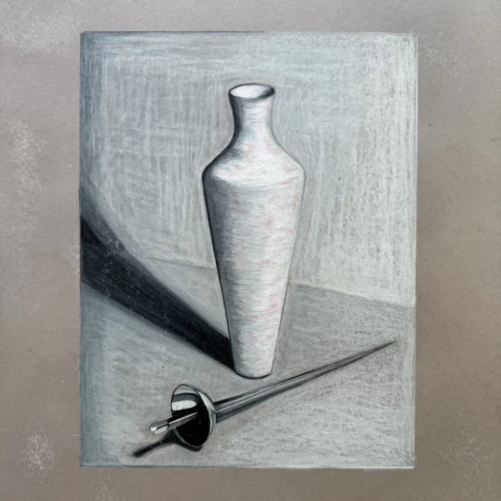 drawing of vessel with foil