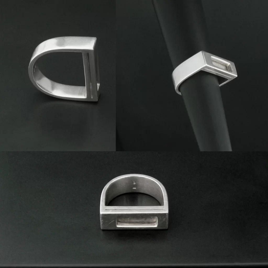 ring with rectangle bezel top