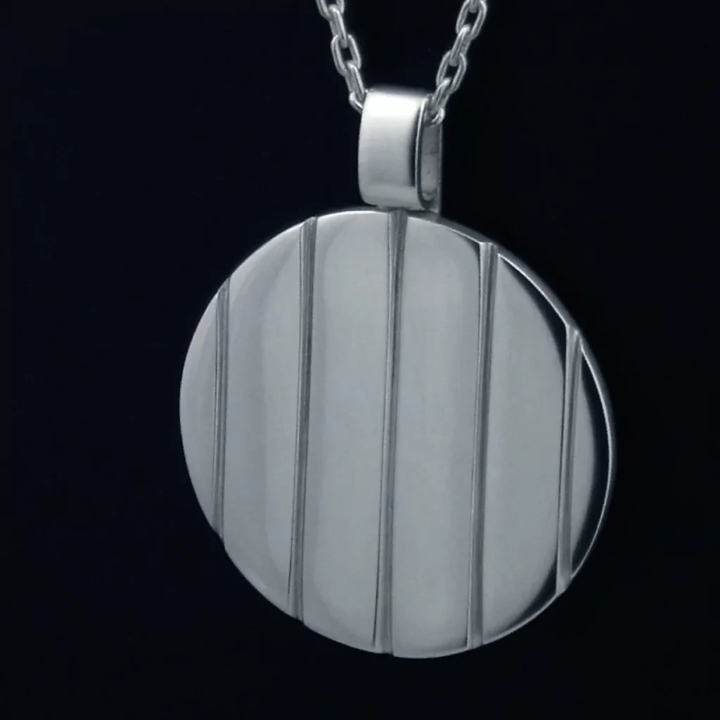shiny medallion pendant