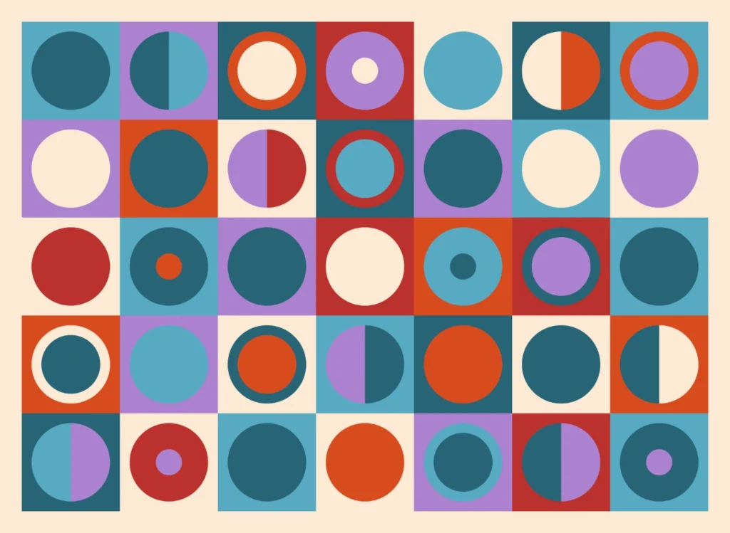60s circle pattern - content - digital art