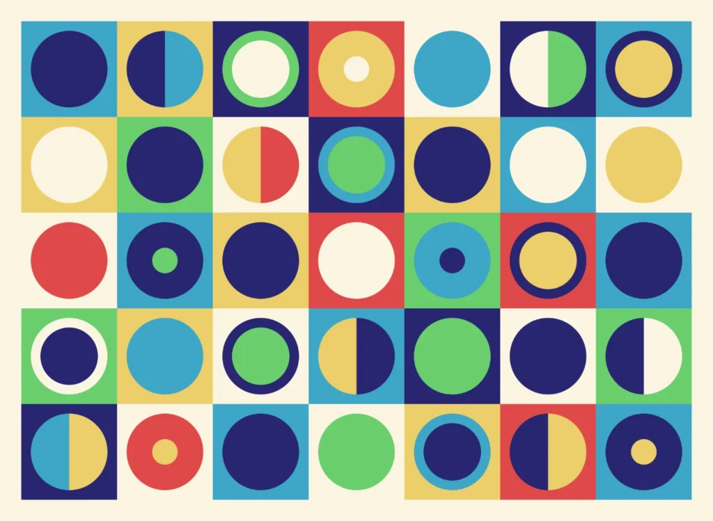 60s circle pattern - cool - digital art