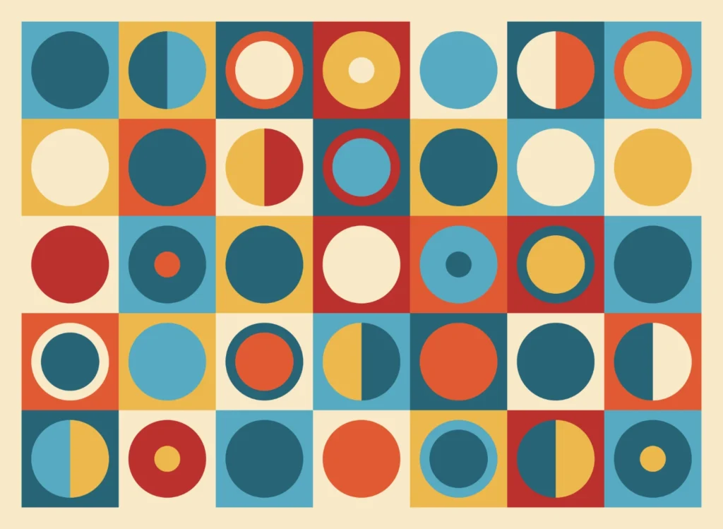 60s circle pattern - fun - digital art