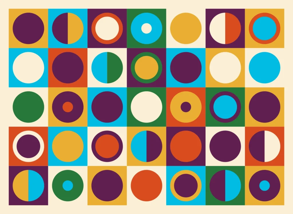 60s circle pattern - funky - digital art