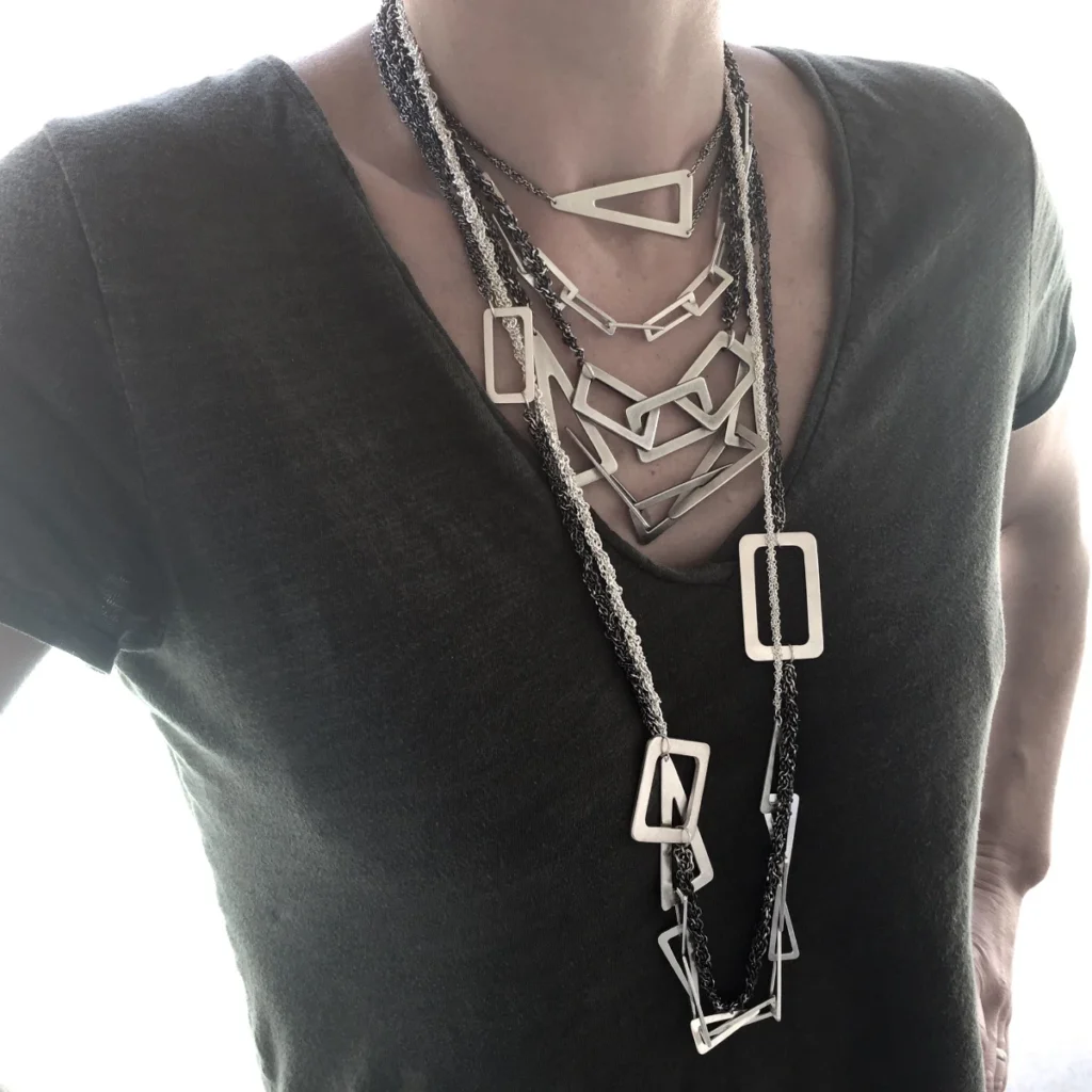 big links necklaces worn
