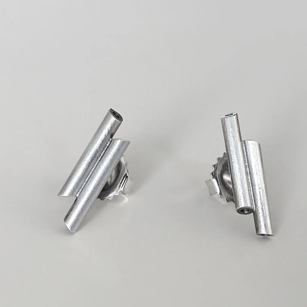 double tubed galactica earrings