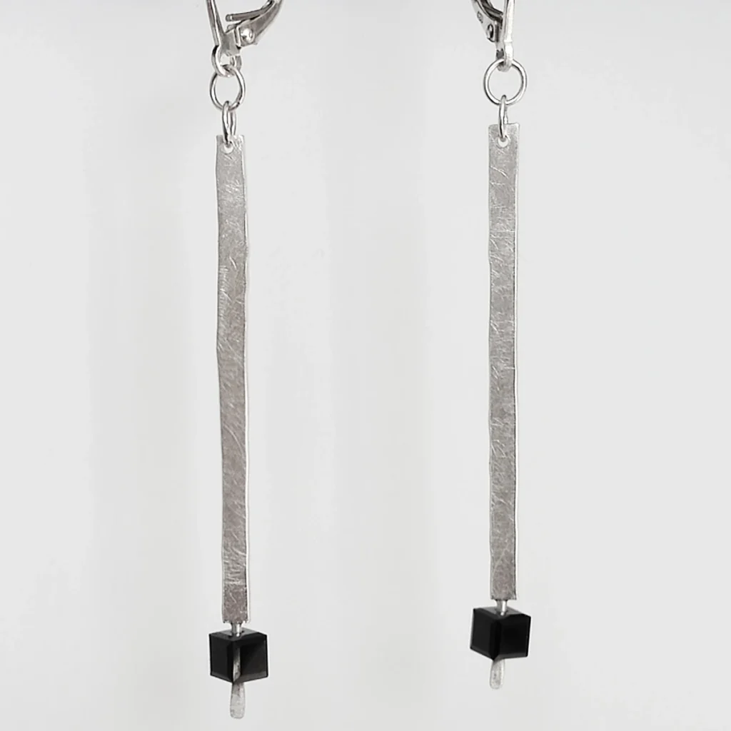 recycled with bling earrings 1