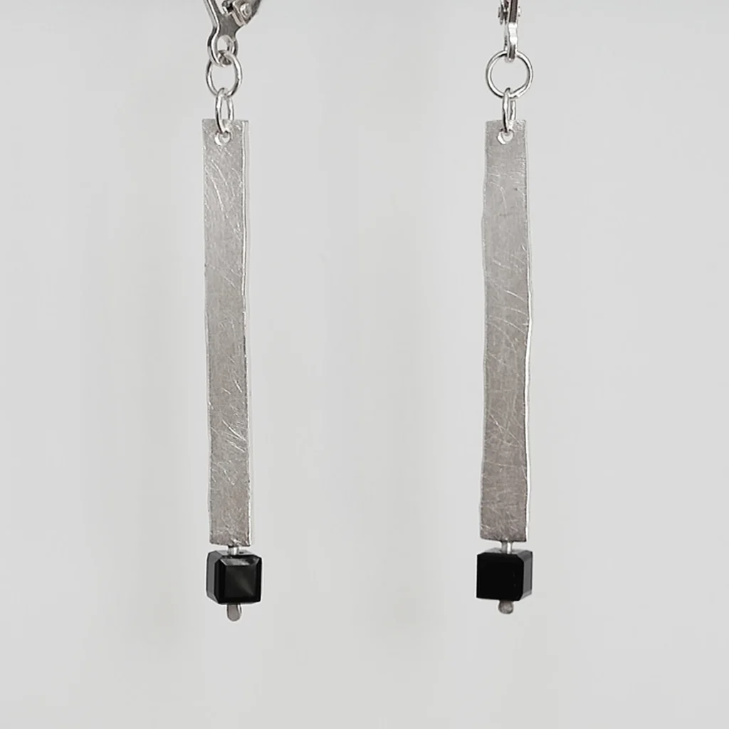 recycled with bling earrings 2