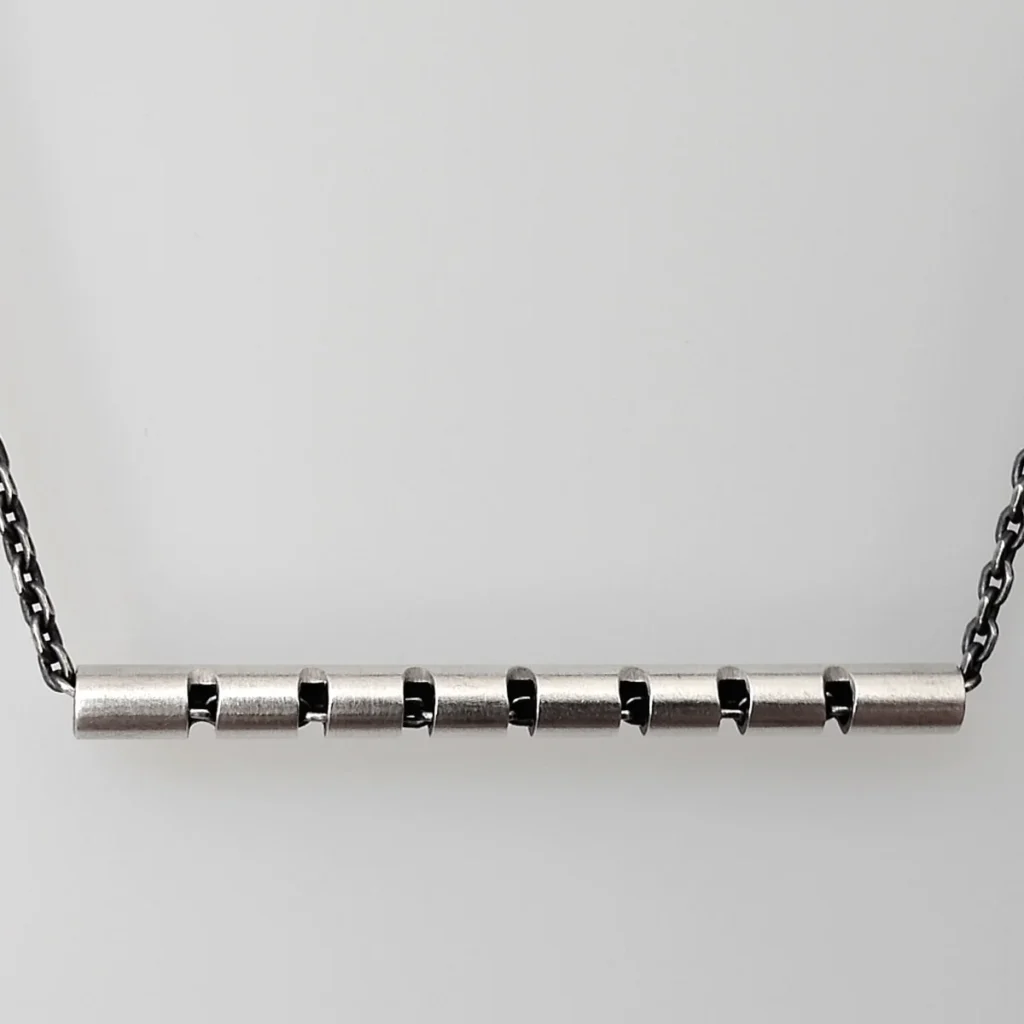 striped tubed galactica necklace
