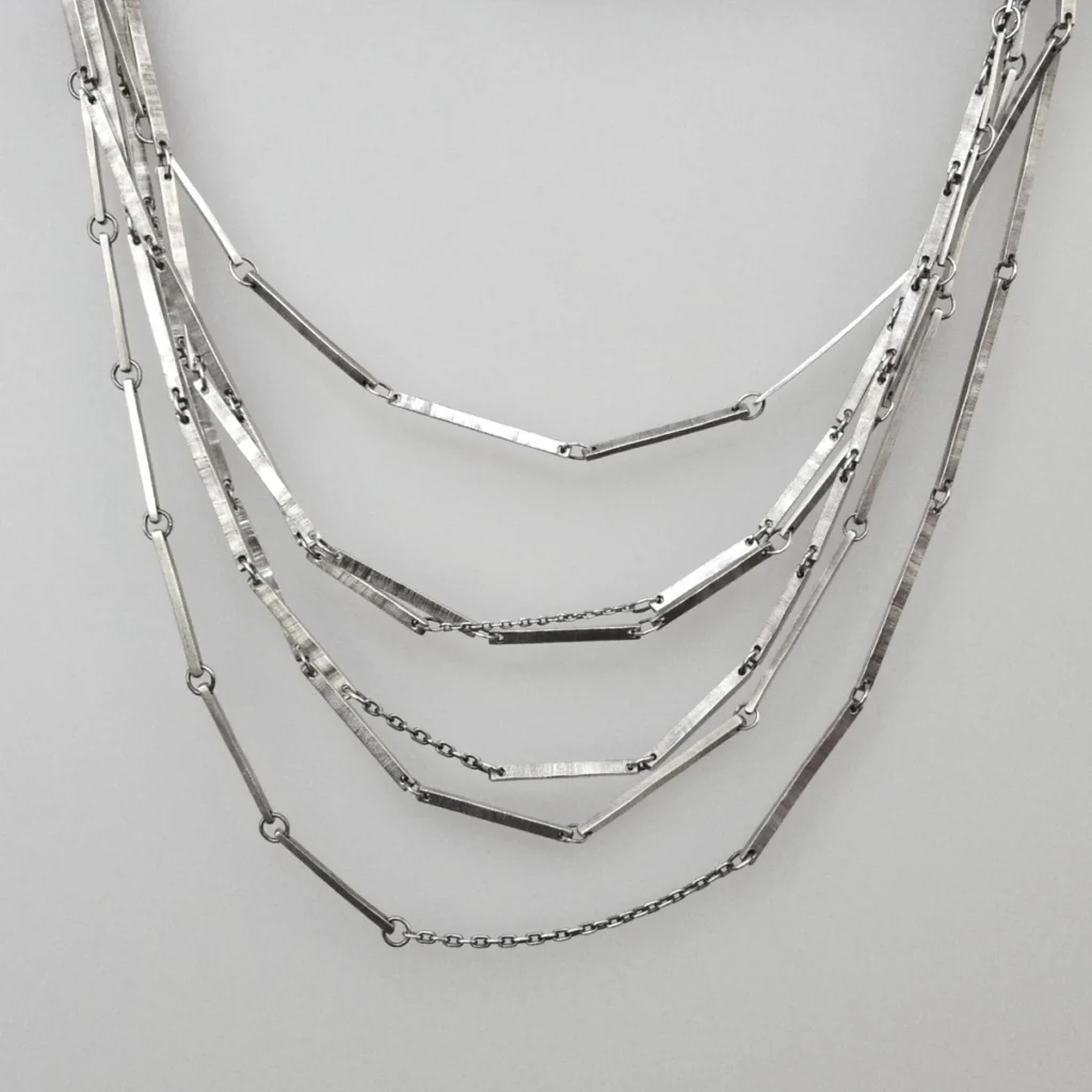 whole lotta silver necklace doubled