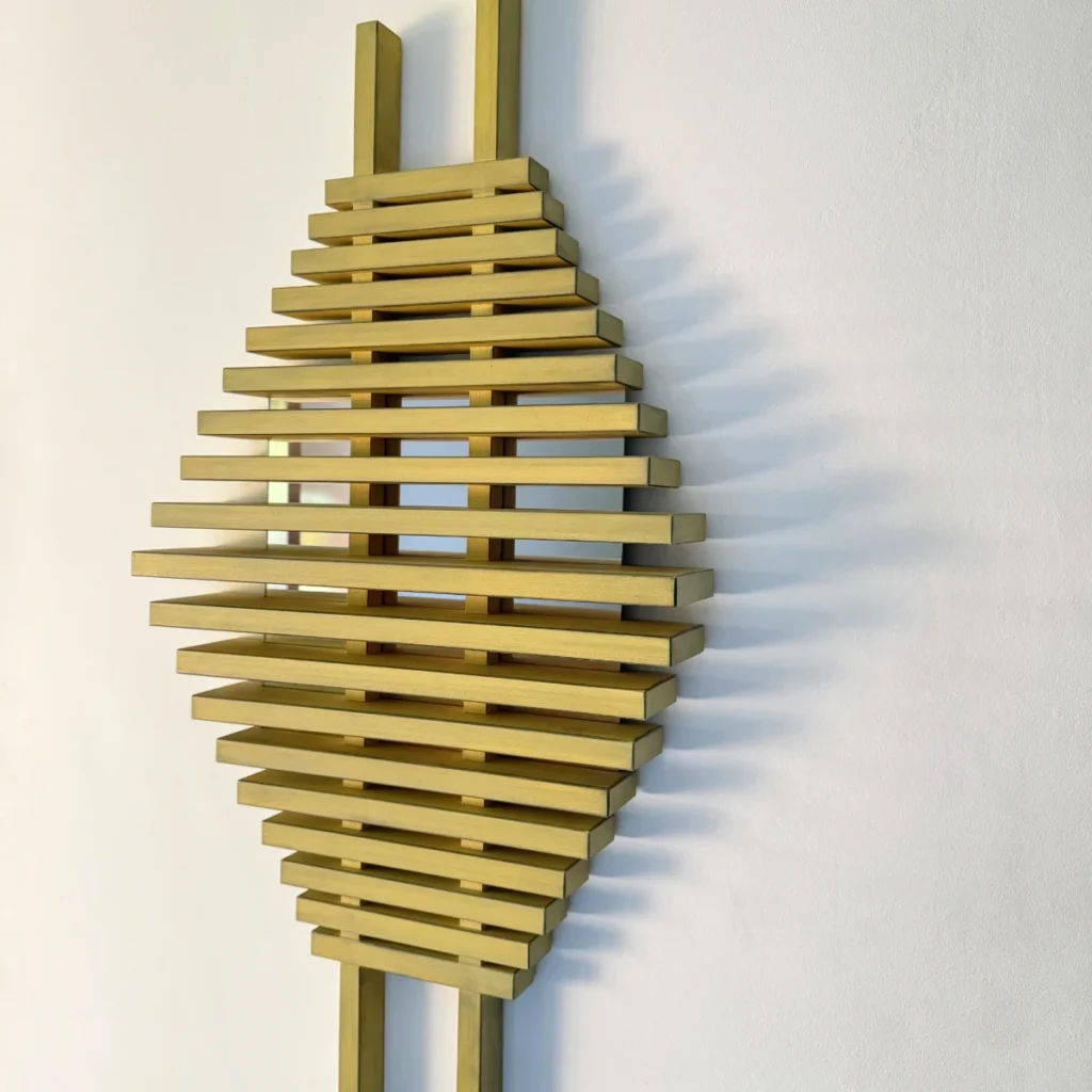 wood sculpture with mirror view 2