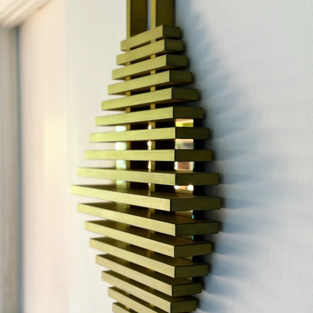 wood sculpture with mirror view 4