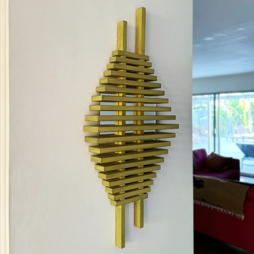 wood sculpture with mirror view 5