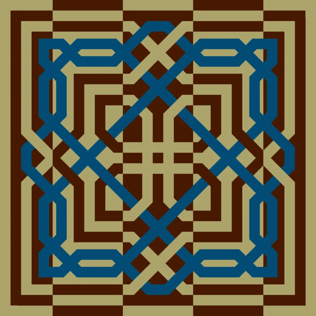 blue moresque pattern digital art