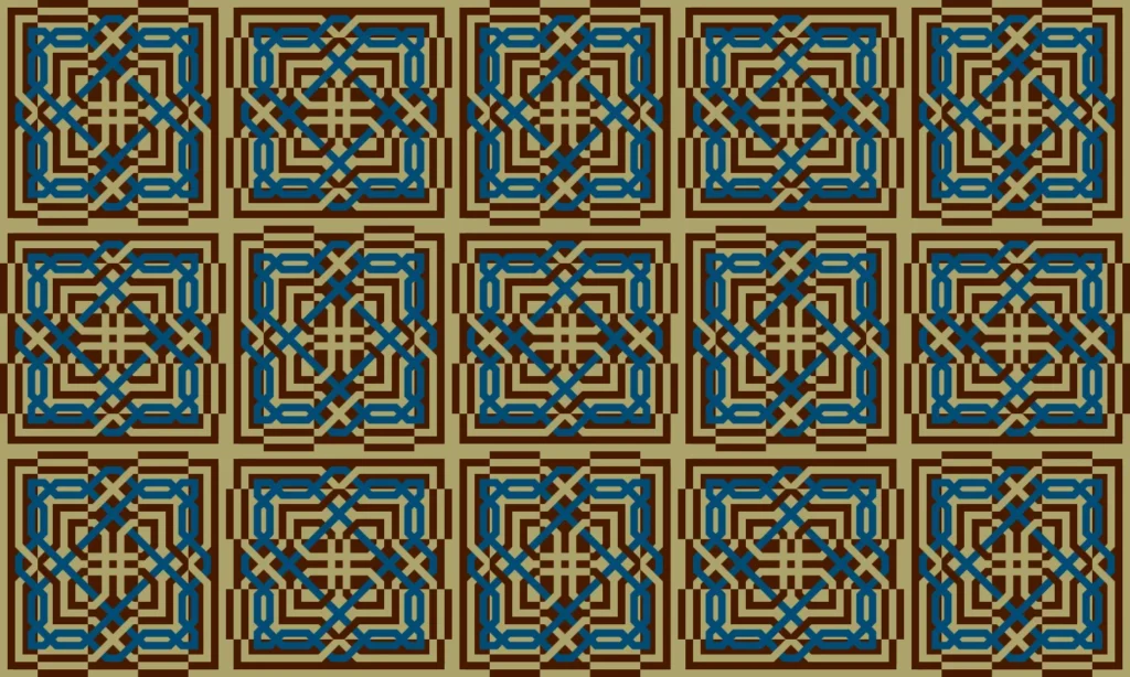 blue moresque pattern - tiled digital art