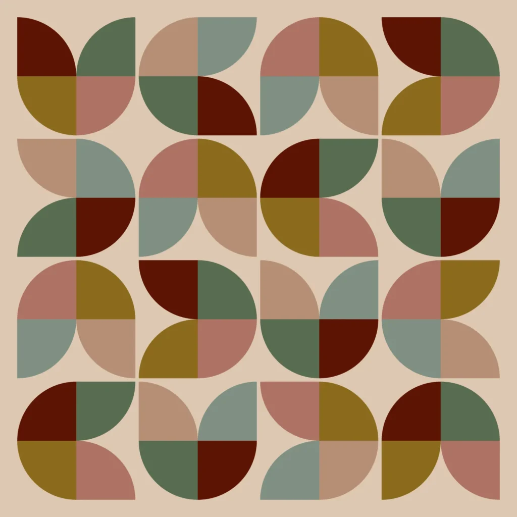 earthy tulip pattern - digital art