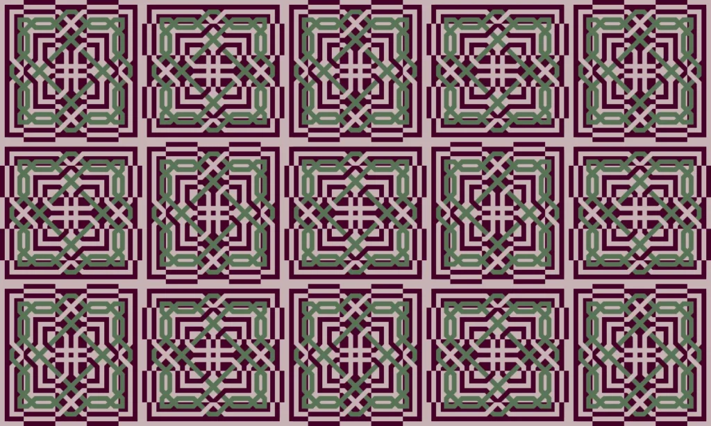 green moresque pattern - tiled digital art