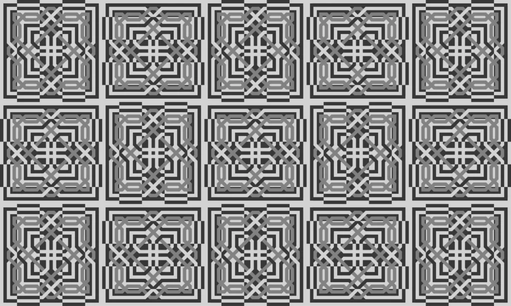 grey moresque pattern - tiled digital art